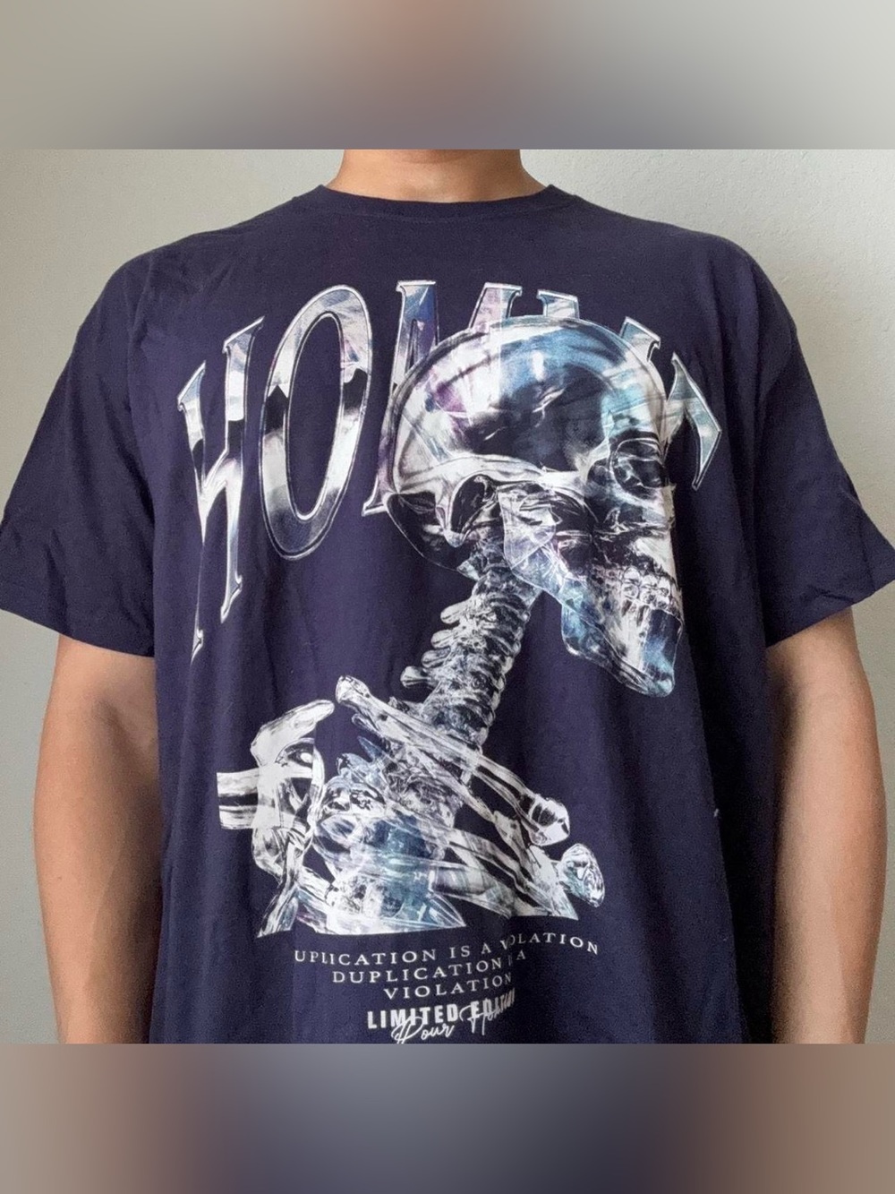 Pour Homme Skeleton Exclusive Limited Edition Graphics Tee Shirt